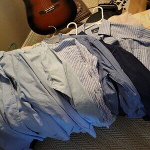 lot of Men's MEDIUM dress shirts Blue Penguin Ralph Lauren etc